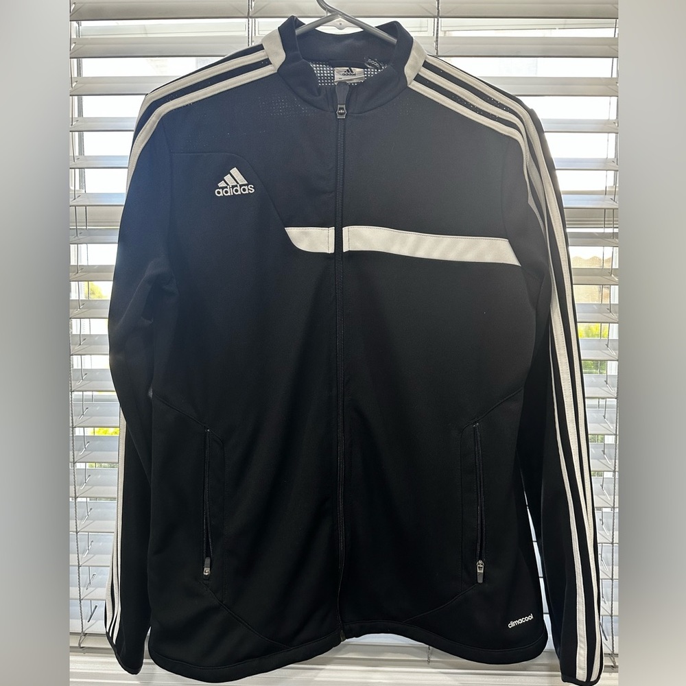 Adidas black clima cool jacket. Size:Large adult